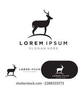 Deer Logo Template vector icon illustration design