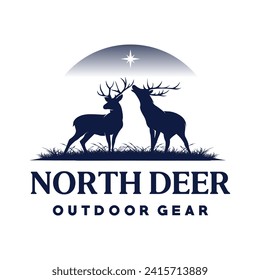 Deer Logo Template Vector. Deer Outdoor gear Logo Illustration Vector 