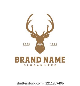 Deer Logo Template Vintage Brand Logo Stock Vector (Royalty Free ...