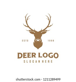 Deer Logo Template Vintage Brand Logo Stock Vector (Royalty Free ...