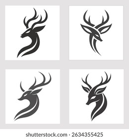 A deer logo vector art illustration
