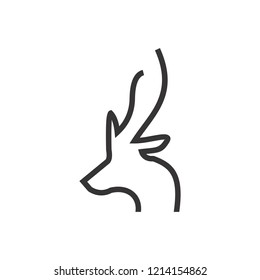 Deer logo vector concepts modern minimalist template graphic