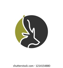 Deer logo vector concepts modern minimalist template graphic