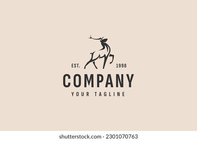 deer logo vector icon illustration