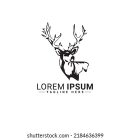 Deer logo vector illustration design 