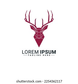 Deer logo vector illustration design 