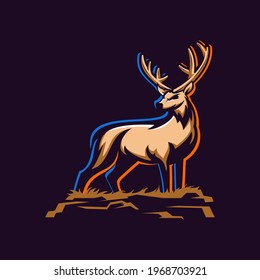 deer logo vector illustration symbol