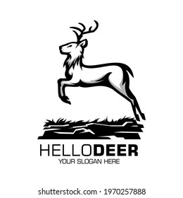 deer logo vector illustration symbol