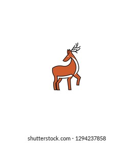 deer logo vector illustration template