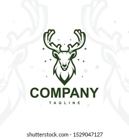 Deer logo vector modern illustration