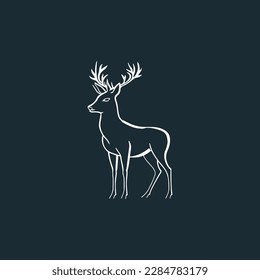 deer logo vector, modern minimalistic logo