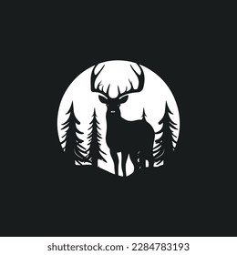 deer logo vector, modern minimalistic logo