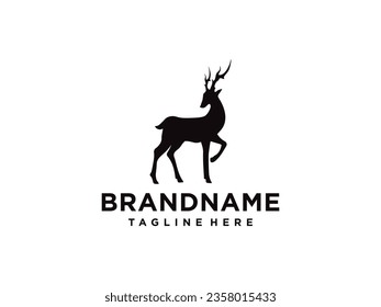 deer logo vector, modern minimalistic logo, deer vector illustration.