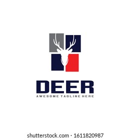 Deer Logo, Deer Logo Vector, Deer Logo Template