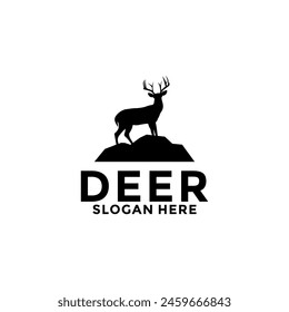 Deer Logo vector template isolated on white background
