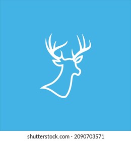 deer logo vector template line art