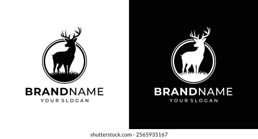 Deer Logo vector, very suitable for products or services related to nature, such as nature tourism, hunters, and many others.