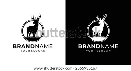 Deer Logo vector, very suitable for products or services related to nature, such as nature tourism, hunters, and many others.