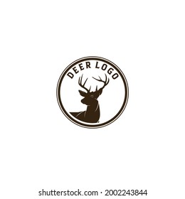 deer logo in white background