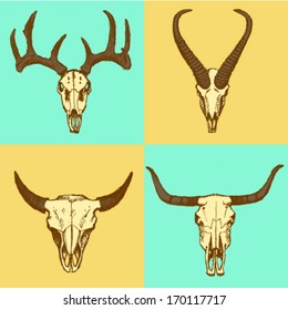 Deer Geometric Head Vector Set Stock Vector (Royalty Free) 546857551