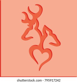 Deer love stencils