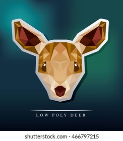 deer low poly animal, vector illustration eps10