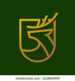Deer luxury logo design, smart vector logo design