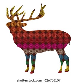 Deer Male, Pattern, Art