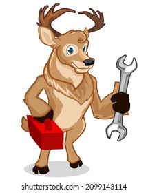 dibujos animados de mascota de venado en vector