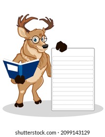 deer mascot cartoon in vector