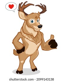 Reh-Maskottenkartoon, Vektorgrafik
