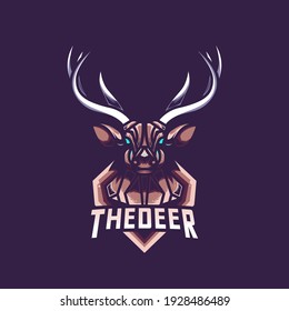 logo de la mascota de ciervos y el aeropuerto