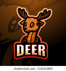 Deer mascot esport logo design