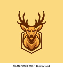 Deer Mascot Logo Design Template