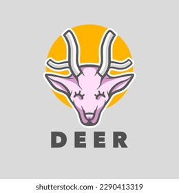 Plantilla de diseño de logotipo de mascota de venados