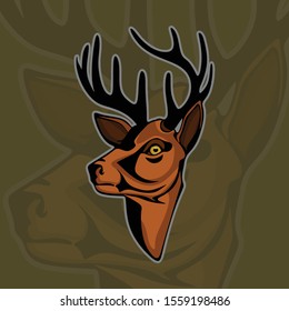deer mascot logo design vector