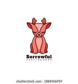 deer mascot logo design vector illustration