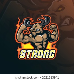 vectores de diseño de logotipo de mascota de venado con un estilo de ilustración moderno para impresión de insignias, emblemas y camisetas. fuerte ilustración de ciervo.
