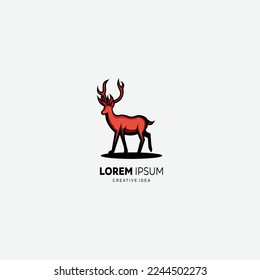 deer mascot logo illustration design 