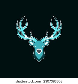 Reh-Maskottlogo mit modernem Design