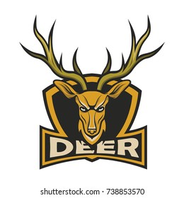 Deer mascot logo vector illustration
