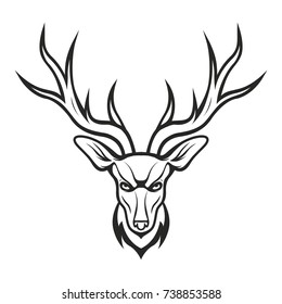 Deer mascot logo vector illustration