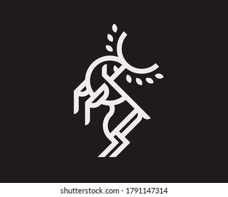 Deer modern logo design editable for your business.