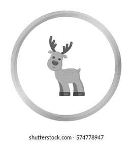 Deer monochrome icon. Illustration for web and mobile design.
