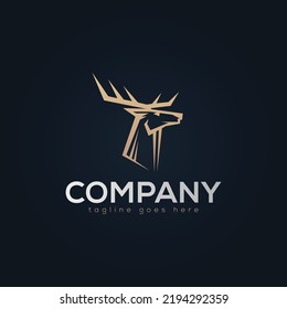 Deer Monogram Creatice Logo Design