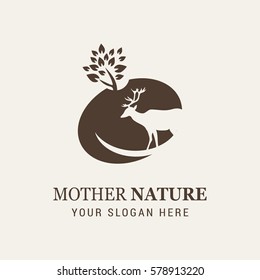 Deer Mother Nature Logo