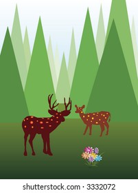 Deer at Mountain early Morning