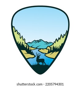 Logo der HirschMountain River-Illustration 
