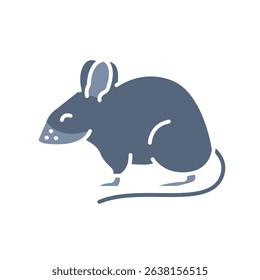 deer mouse color flat icon for digital and print projects. North american animals. Minimal clean icons for apps and websites. Modern simple icons for UI UX and branding