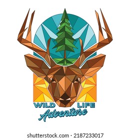 Deer and Nature design vector illustration, perfect for tshirt design